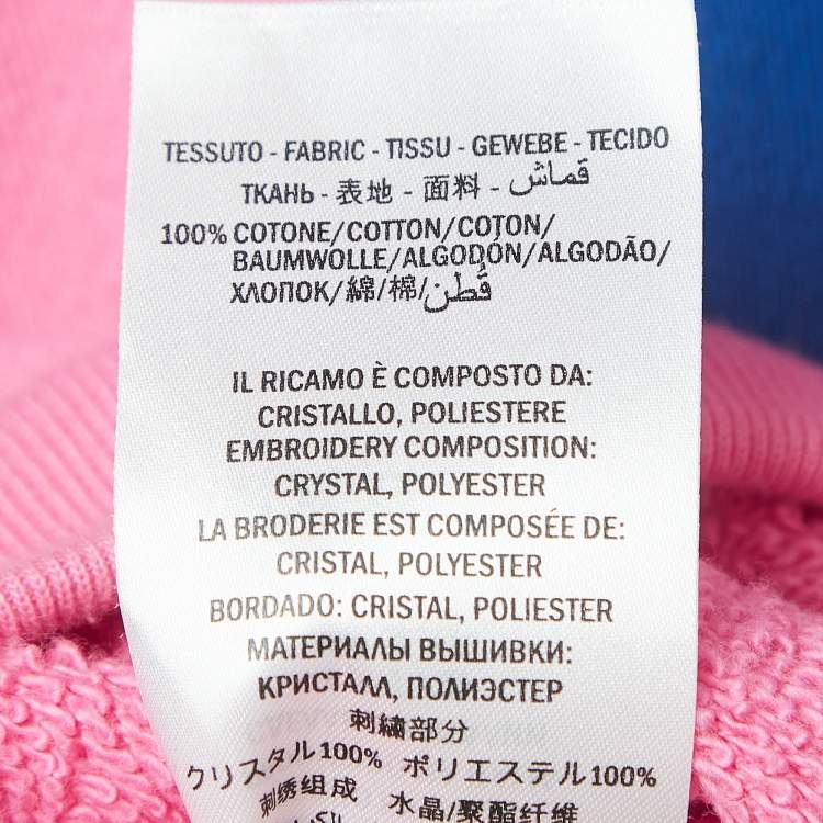 Pre Owned Gucci Pink Dogs Print Cotton Sweatshirt XS