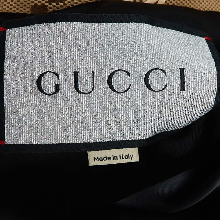 Pre Owned Gucci x Balenciaga Beige The Hacker Project Jumbo GG Canvas Jacket S