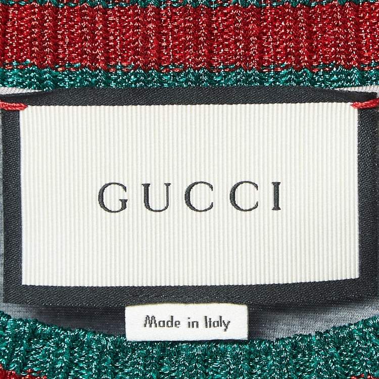 Pre Owned Gucci Multicolor Night Garden Printed Neoprene Sweater L