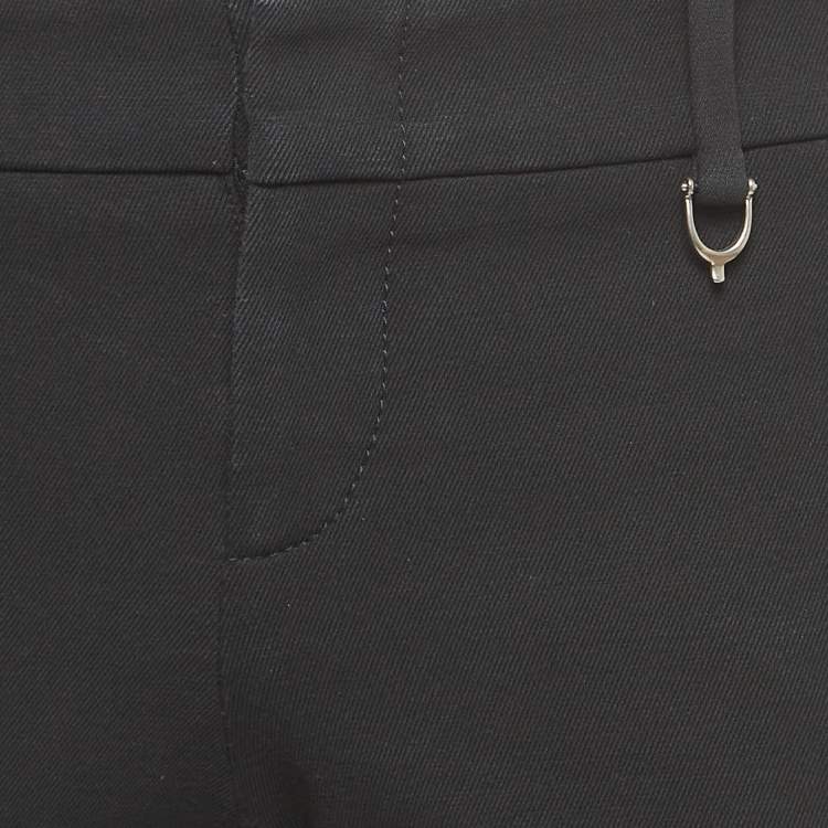 Pre Owned Gucci Black Cotton Blend Slim Fit Formal Trousers S