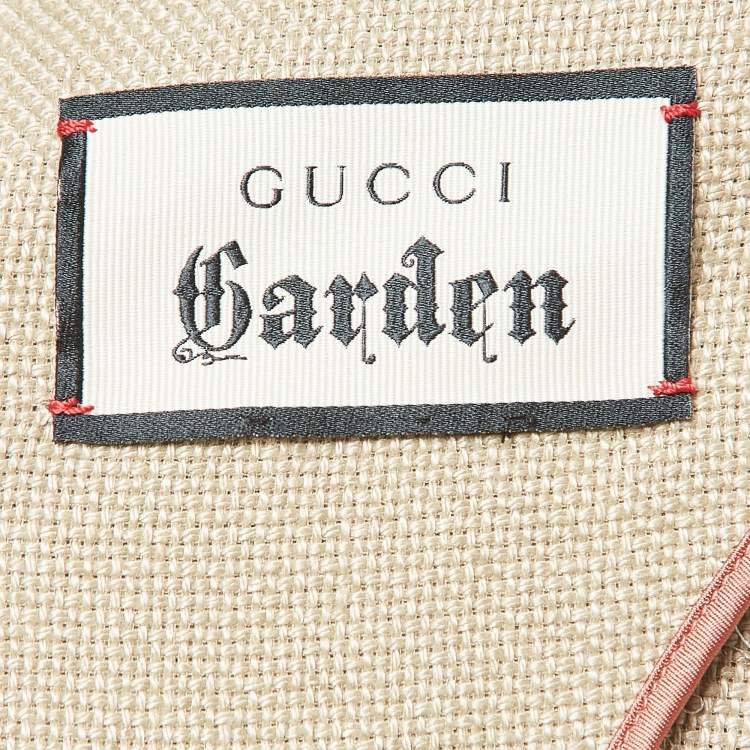 مملوكة مسبقًا Gucci Brown Garden Embroidered Linen Mid-Length Coat XS