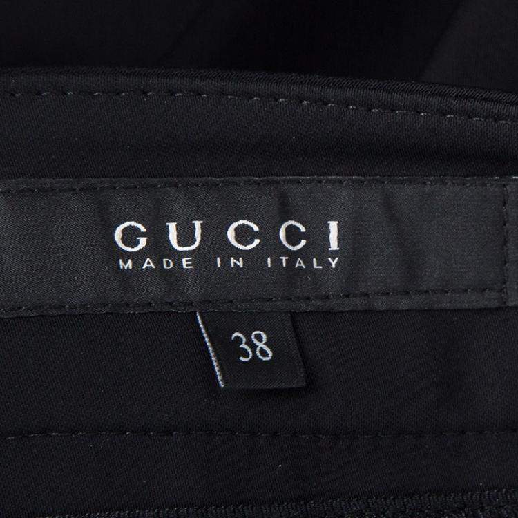 Pre Owned Gucci Black Tailored Straight Fit Trousers S