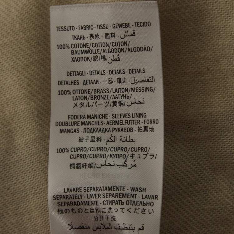 Pre Owned Gucci Grey Distressed Ripped Denim Metal Detail Jacket XL