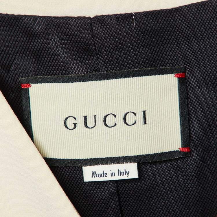 مملوكة مسبقًا Gucci Navy Blue Viscose Oversized Cady Vest M