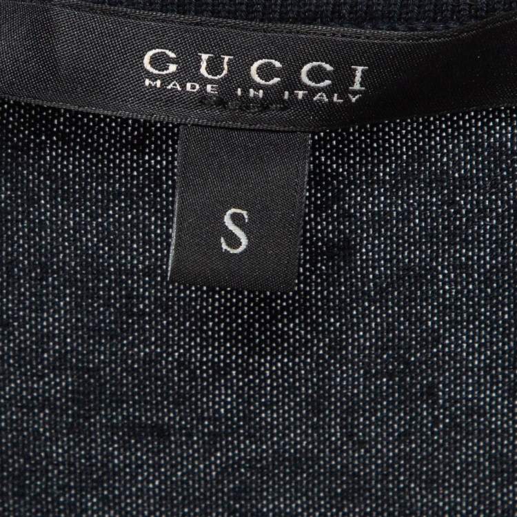 Pre Owned Gucci Black Cotton Twisted Detail Tank Top S