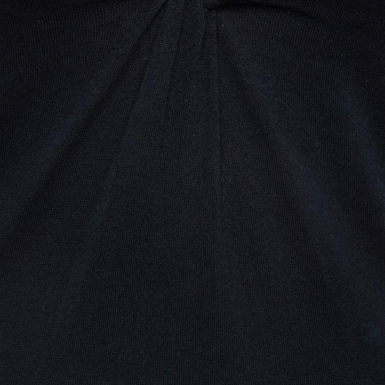 Pre Owned Gucci Black Cotton Twisted Detail Tank Top S