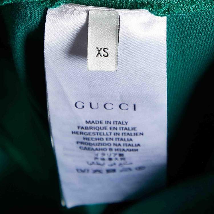 Pre Owned Gucci Green Tech-jersey Side Stripe Stirrup Leggings XS