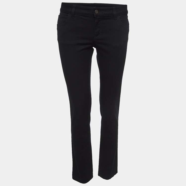 Pre Owned Gucci Black Denim Low Rise Jeans S Waist 30"