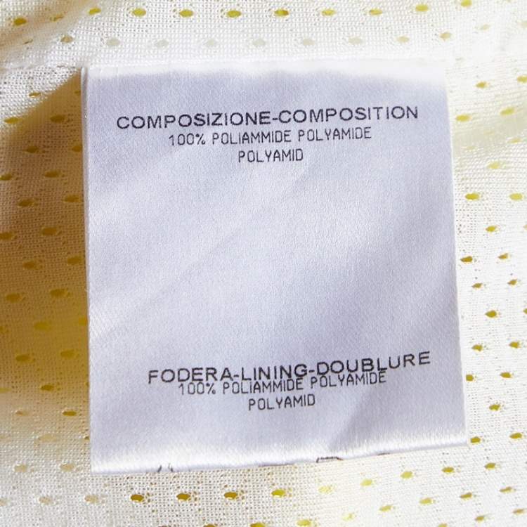 Pre Owned Gucci Yellow GG Technical Hooded Zip Up Jacket M
