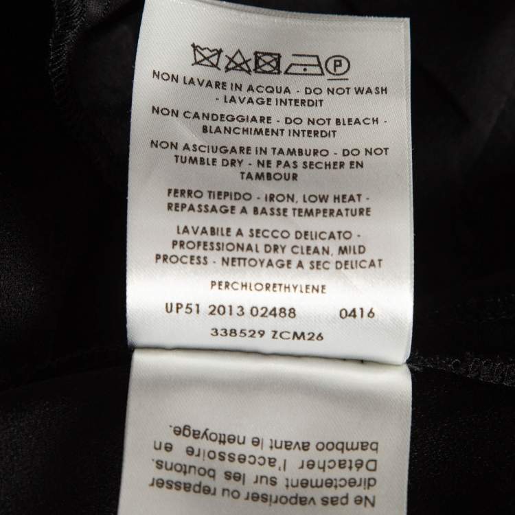 Pre Owned Gucci Black Crepe Flared Trousers S