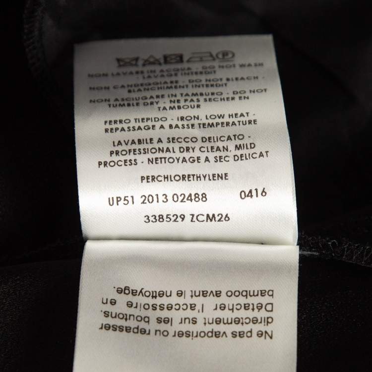Pre Owned Gucci Black Crepe Flared Trousers S