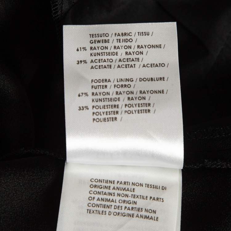 Pre Owned Gucci Black Crepe Flared Trousers S