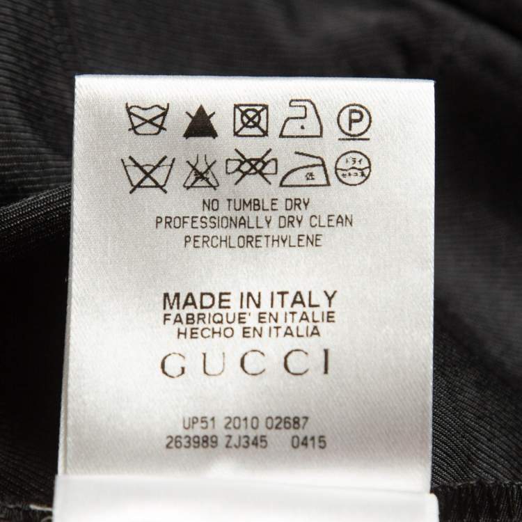 Pre Owned Gucci Black Studded Jersey Trousers M