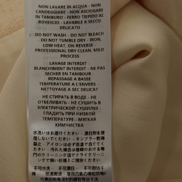 Pre Owned Gucci Cream Wool Contrast Trimmed Short Skirt S