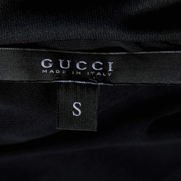 Pre Owned Gucci Black Jersey Pleated Mini Skirt S