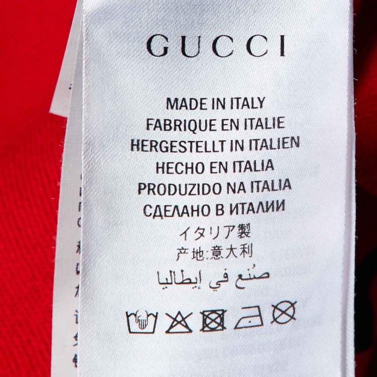 مملوكة مسبقًا Gucci Red Cotton Paramount Pictures® Edition Sequin Sweatshirt S