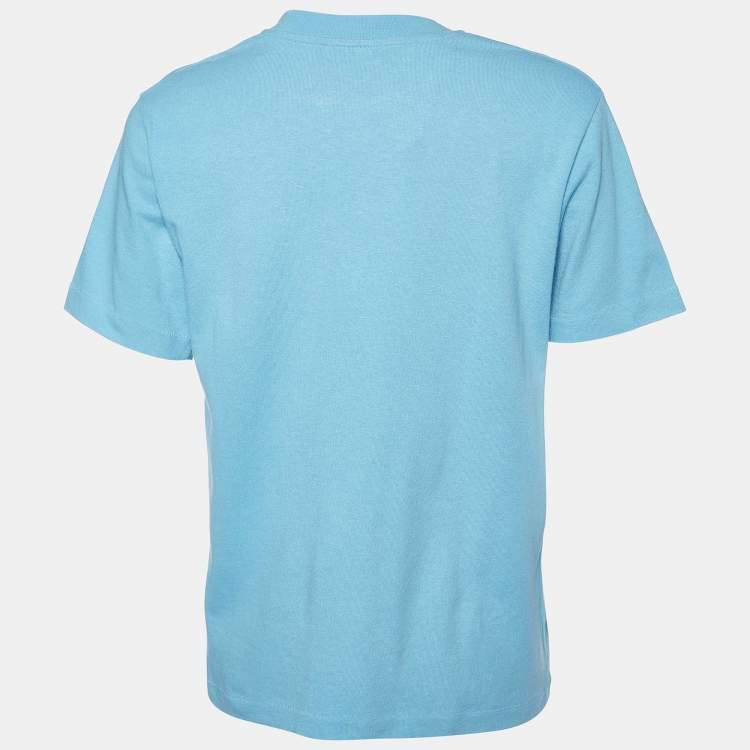 مملوكة مسبقًا Gucci X Disney Blue Mickey Mouse Print Cotton Crew Neck T-Shirt XS