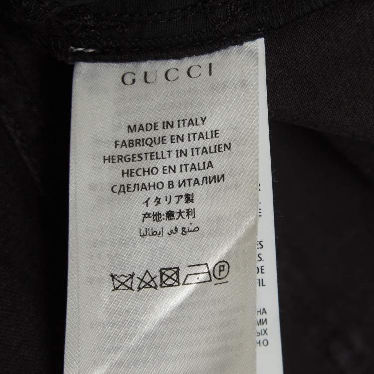 Pre Owned Gucci Black Snake Embroidered Denim Skinny Fit Jeans M Waist 28"