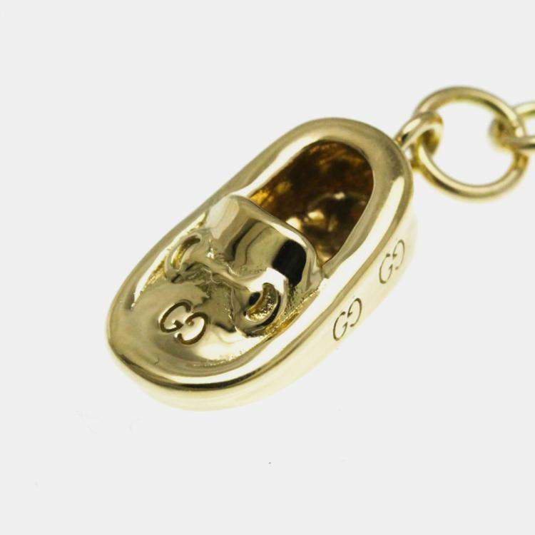 Pre Owned Gucci Bit Loafer Necklace Yellow Gold 18K No Stone Necklace 