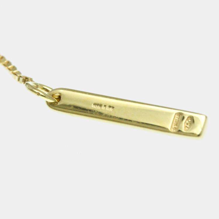 Pre Owned Gucci GG 18K Yellow Gold Lariat Necklace