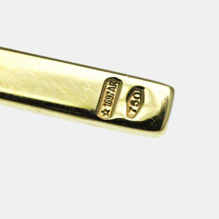 Pre Owned Gucci GG 18K Yellow Gold Lariat Necklace