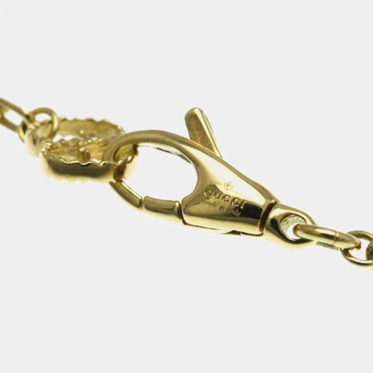 Pre Owned Gucci GG Marmont Bracelet Yellow Gold 18K Charm Bracelet