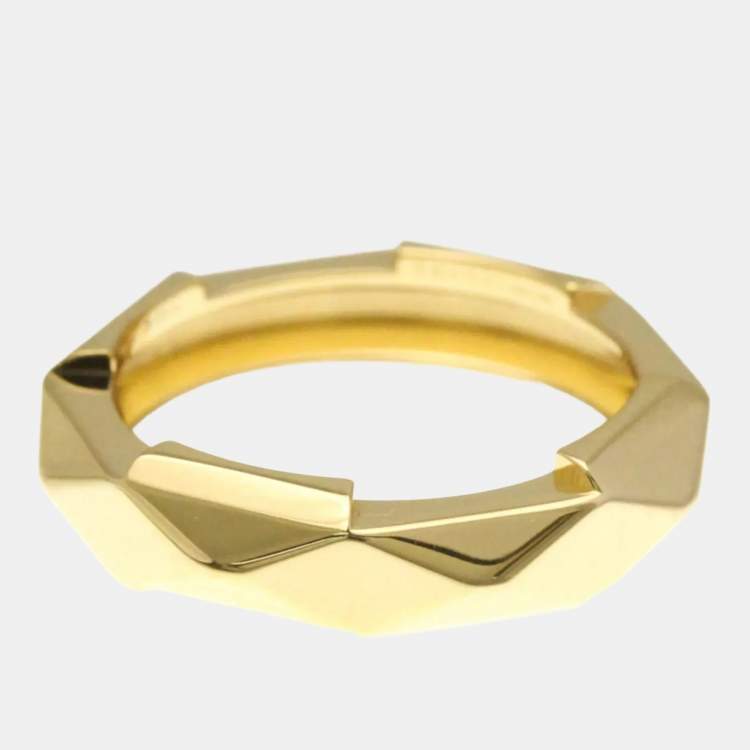 Pre Owned Gucci Link To Love Stud 18K Yellow Gold Fashion Band Ring