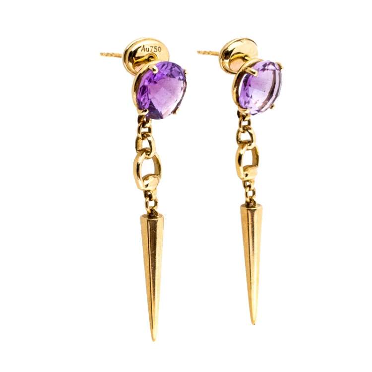 Gucci GG Running Stud Earrings In 18K Yellow Gold | Yellow gold earrings  studs, Emerald earrings studs, Yellow gold diamond studs