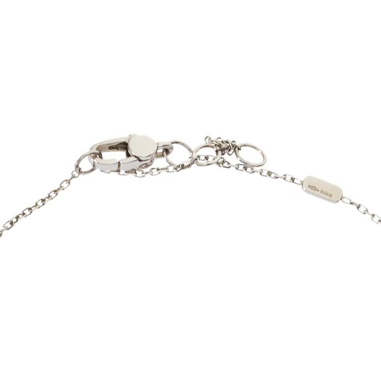 Pre Owned Gucci Icon Stardust Diamond 18K White Gold Pendant Necklace 