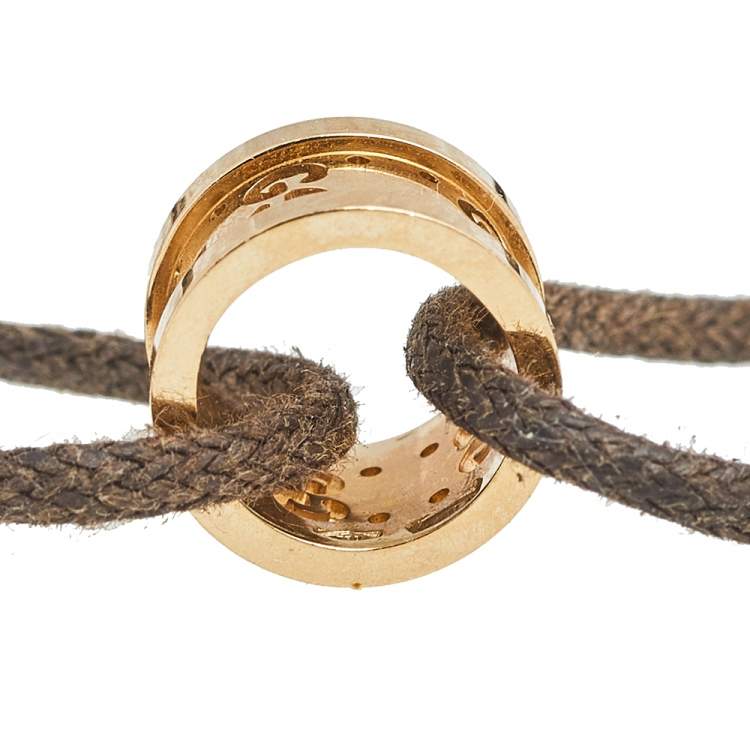 Pre Owned Gucci Icon 18K Yellow Gold Adjustable Cord Bracelet