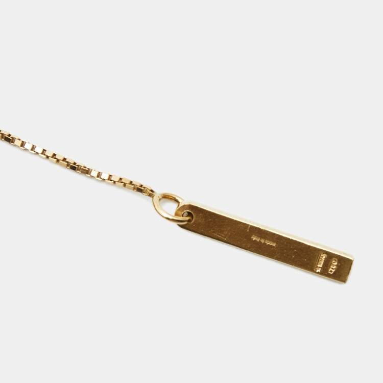 Pre Owned Gucci Link To Love 18K Yellow Gold Lariat Necklace