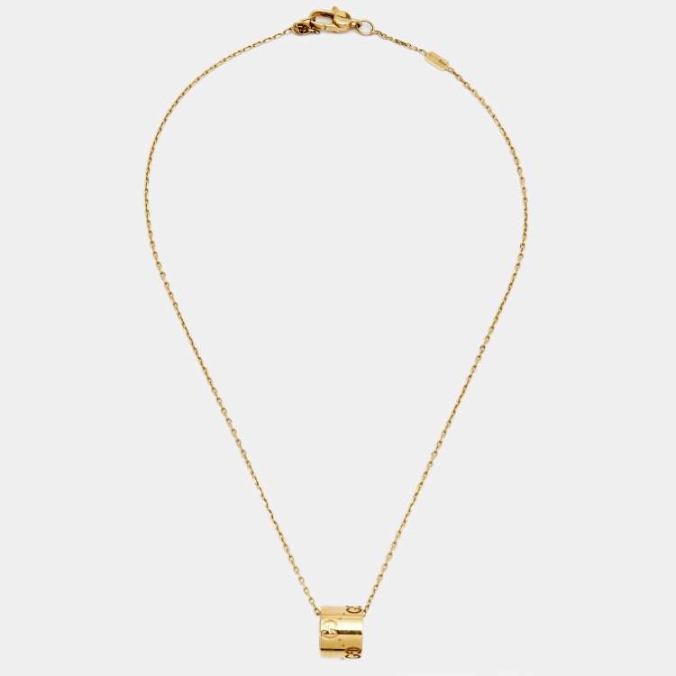 Pre Owned Gucci Icon Twirl 18K Yellow Gold Pendant Necklace