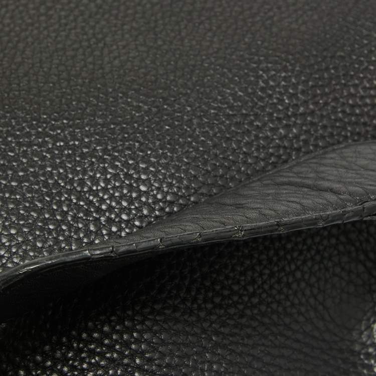 Pre Owned Gucci Black Pebbled Leather Medium Heritage Hobo