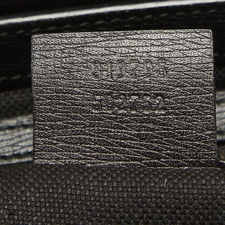 Pre Owned Gucci Black Leather Horsebit Tote