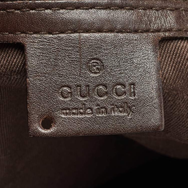 Pre Owned Gucci Brown/Beige GG Canvas and Leather Gifford Tote