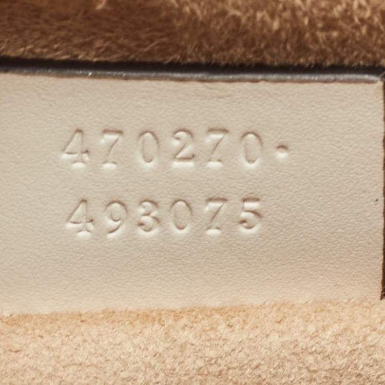 Pre Owned Gucci White Leather Mini Web Sylvie Top Handle Bag