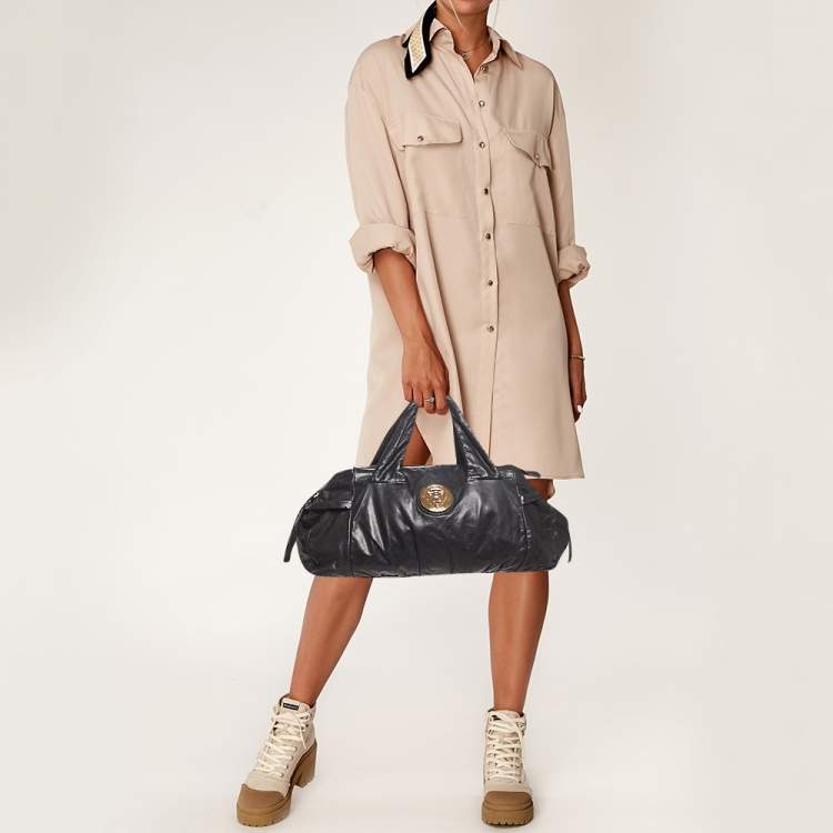 Pre Owned Gucci Black Leather Hysteria Tote