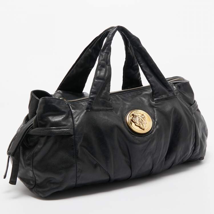 Pre Owned Gucci Black Leather Hysteria Tote