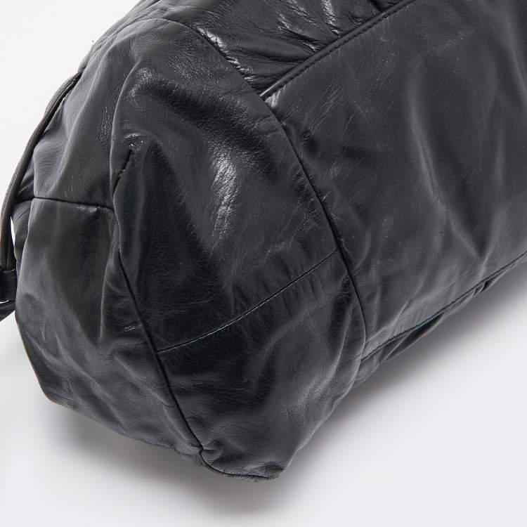 Pre Owned Gucci Black Leather Hysteria Tote