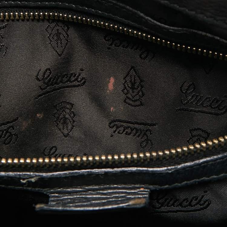 Pre Owned Gucci Black Leather Hysteria Tote