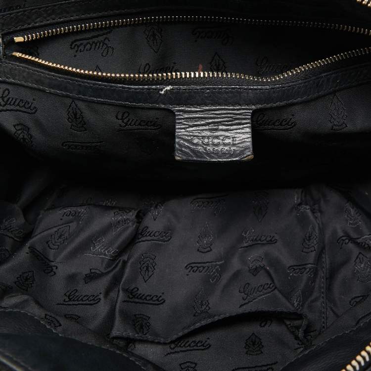 Pre Owned Gucci Black Leather Hysteria Tote