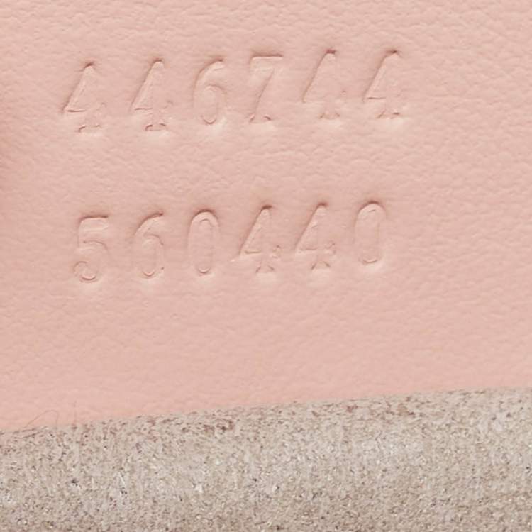 Pre Owned Gucci Pink Matelasse Leather Mini GG Marmont Shoulder Bag