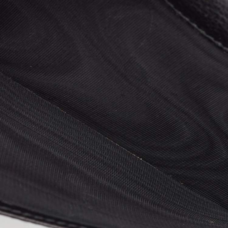 Pre Owned Gucci Black Guccissima Leather Continental Wallet