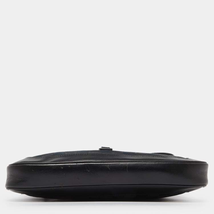 مملوكة مسبقًا Gucci Black GG Canvas and Leather Small Jackie O Hobo