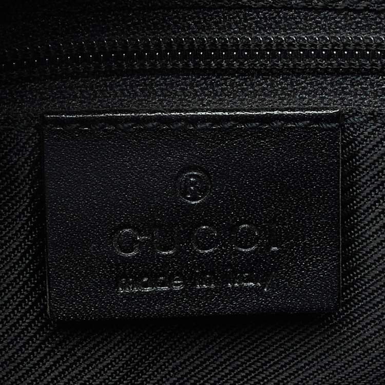 مملوكة مسبقًا Gucci Black GG Canvas and Leather Small Jackie O Hobo