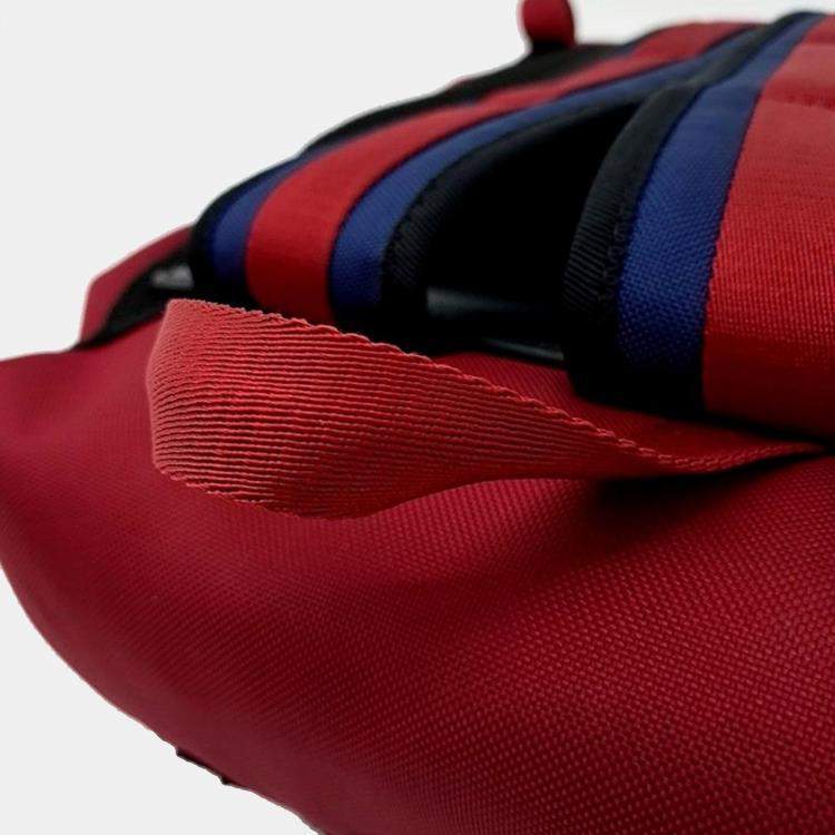 Pre Owned Gucci Red Canvas Embroidered Techo Backpack