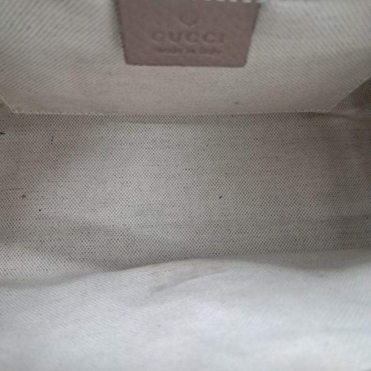Pre Owned Gucci Beige Leather GG Marmont mini shoulder bag 