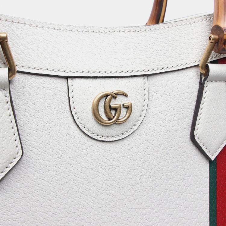 Pre Owned Gucci White Diana Maxi Tote Bag