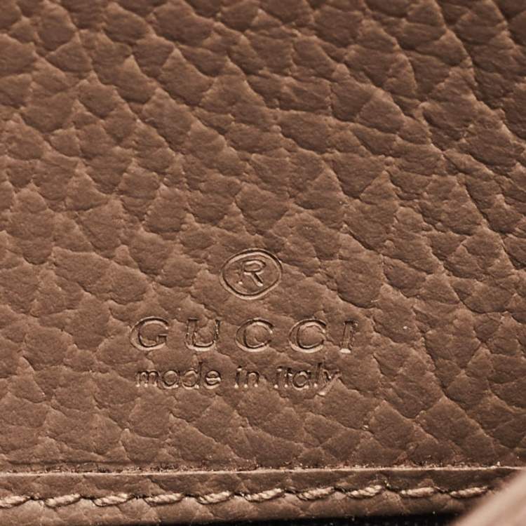 Pre Owned Gucci Beige/Dusty Pink GG Supreme Canvas and Leather GG Marmont Wallet