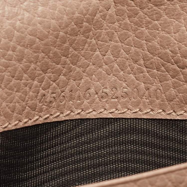 Pre Owned Gucci Beige/Dusty Pink GG Supreme Canvas and Leather GG Marmont Wallet